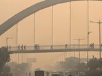 Delhi’s air has been hazardous for weeks now. The AQI was 360 at 9pm on Friday. Delhi has so far this month recorded 16 days of “very poor” air, three days of “severe” air and two days of “poor” air. (Vipin Kumar/HT) Delhi’s air has been hazardous for weeks now. The AQI was 360 at 9pm on Friday. Delhi has so far this month recorded 16 days of “very poor” air, three days of “severe” air and two days of “poor” air. (Vipin Kumar/HT)