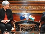 External Affairs Minister S Jaishankar with Australian Minister for Foreign Affairs Penny Wong during the 16th Foreign Ministers’ Framework Dialogue in New Delhi. (X/@DrSJaishankar) External Affairs Minister S Jaishankar with Australian Minister for Foreign Affairs Penny Wong during the 16th Foreign Ministers’ Framework Dialogue in New Delhi. (X/@DrSJaishankar)