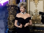 This photograph shows the wax effigy of Britain's late Princess Diana 