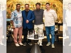 Johnson Ebenezer, Vir Sanghvi, Himanshu Saini, and Prateek Sadhu at a session on India’s evolving food scene. (CULINARY CULTURE)