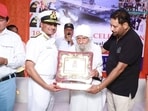 Last year, the Indian Navy celebrated his birthday at Karnal and the then Chief of Naval Staff Admiral R Hari Kumar joined on video conferencing to wish and salute him. (HT Photo) Last year, the Indian Navy celebrated his birthday at Karnal and the then Chief of Naval Staff Admiral R Hari Kumar joined on video conferencing to wish and salute him. (HT Photo)