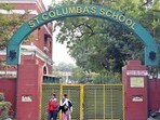 Parents hold a protest outside St Columba's School on Friday. (Sanjeev Verma/HT Photo) Parents hold a protest outside St Columba's School on Friday. (Sanjeev Verma/HT Photo)