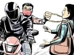 Police, meanwhile, maintain that the overall snatching incidents have seen a 32% drop between May and November. (HT Photo) Police, meanwhile, maintain that the overall snatching incidents have seen a 32% drop between May and November. (HT Photo)