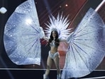 Karla Bacigalupo of Peru takes part in the National Costume show during the 74th Miss Universe pageant in Bangkok, Thailand, November 19, 2025. REUTERS/Athit Perawongmetha