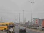 The National highway near Sherpur Chowk in Ludhiana on Friday. (Manish/HT) The National highway near Sherpur Chowk in Ludhiana on Friday. (Manish/HT)
