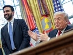 US President Donald Trump and New York City Mayor-elect Zohran Mamdani react as they speak to members of the media in the Oval Office at the White House in Washington, DC, US, November 21, 2025