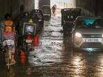 Waterlogging in the railway underpass at Dhanwapur village on Friday. (Parveen Kumar/HT) Waterlogging in the railway underpass at Dhanwapur village on Friday. (Parveen Kumar/HT)