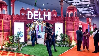 The 44th India International Trade Fair (IITF) is currently ongoing in Bharat Mandapam. (Photo: ANI) The 44th India International Trade Fair (IITF) is currently ongoing in Bharat Mandapam. (Photo: ANI)