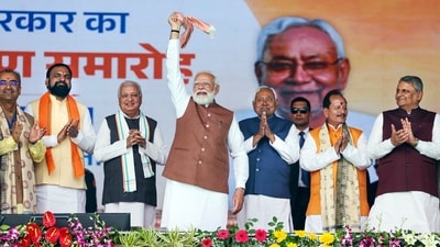 On Thursday, Nitish Kumar was sworn in as the chief minister of Bihar. (ANI) On Thursday, Nitish Kumar was sworn in as the chief minister of Bihar. (ANI)