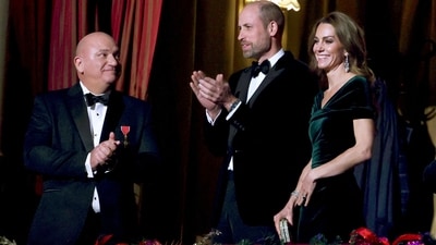 Britain's Prince William (C), Prince of Wales and his wife Britain's Catherine (R), Princess of Wales attend the Royal Variety Performance at the Royal Albert Hall in London on November 19, 2025. (AFP) Britain's Prince William (C), Prince of Wales and his wife Britain's Catherine (R), Princess of Wales attend the Royal Variety Performance at the Royal Albert Hall in London on November 19, 2025. (AFP)