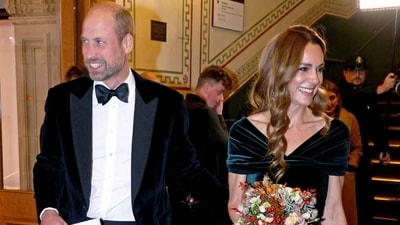 Britain's Prince William and Catherine, Princess of Wales, attend the Royal Variety Performance at the Royal Albert Hall, in London, Britain, November 19, 2025.&nbsp; (via REUTERS)