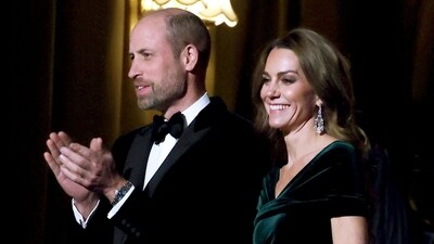 Britain's Prince William and Catherine, Princess of Wales, attend the Royal Variety Performance at the Royal Albert Hall, in London, Britain, November 19, 2025.&nbsp; (via REUTERS)