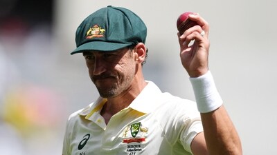 Australia's Mitchell Starc acknowledges the crowd after his seven wicket haul. (REUTERS)