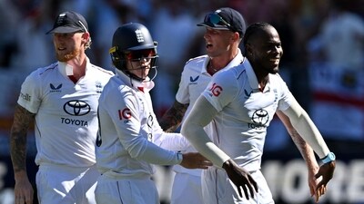 Meanwhile, Brydon Carse and Jofra Archer took two-wicket hauls for England. (AFP)