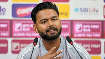 India’s stand-in captain Rishabh Pant addresses the press ahead of second Test against South Africa in Guwahati. (AP) India’s stand-in captain Rishabh Pant addresses the press ahead of second Test against South Africa in Guwahati. (AP)