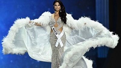 Miss Puerto Rico, Zashely Alice Rivera - who placed 6th in the Top 12 - delivered pure Old Hollywood glamour in a glittering silver gown paired with a dramatic feather-trimmed cape that billowed around her like a cinematic spotlight. (AFP) Miss Puerto Rico, Zashely Alice Rivera - who placed 6th in the Top 12 - delivered pure Old Hollywood glamour in a glittering silver gown paired with a dramatic feather-trimmed cape that billowed around her like a cinematic spotlight. (AFP)