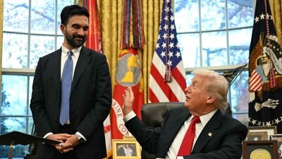 US President Donald Trump (R) meets with New York Mayor-elect Zohran Mamdani in the Oval Office of the White House in Washington, DC, on November 21, 2025. (AFP) US President Donald Trump (R) meets with New York Mayor-elect Zohran Mamdani in the Oval Office of the White House in Washington, DC, on November 21, 2025. (AFP)