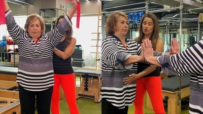 Helen celebrates her 87 birthday with inspiring workout routine. (Instagram/@yasminkarachiwala) Helen celebrates her 87 birthday with inspiring workout routine. (Instagram/@yasminkarachiwala)