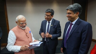 PM Narendra Modi wrote on 'X', "Had a fruitful interaction with Indian origin tech entrepreneurs in Johannesburg." (X/@ANI) PM Narendra Modi wrote on 'X', "Had a fruitful interaction with Indian origin tech entrepreneurs in Johannesburg." (X/@ANI)