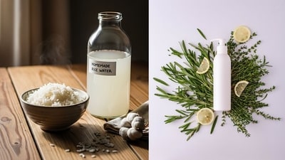 Find the right rinse, rosemary or rice water, to support stronger hair with less fall. (Adobe Stock ) Find the right rinse, rosemary or rice water, to support stronger hair with less fall. (Adobe Stock )