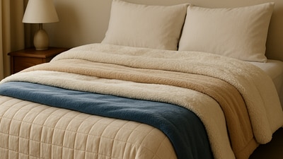 Soft winter blankets layered on a calm bed bring gentle warmth and steady comfort for cold nights and slow winter mornings. (AI generated) Soft winter blankets layered on a calm bed bring gentle warmth and steady comfort for cold nights and slow winter mornings. (AI generated)