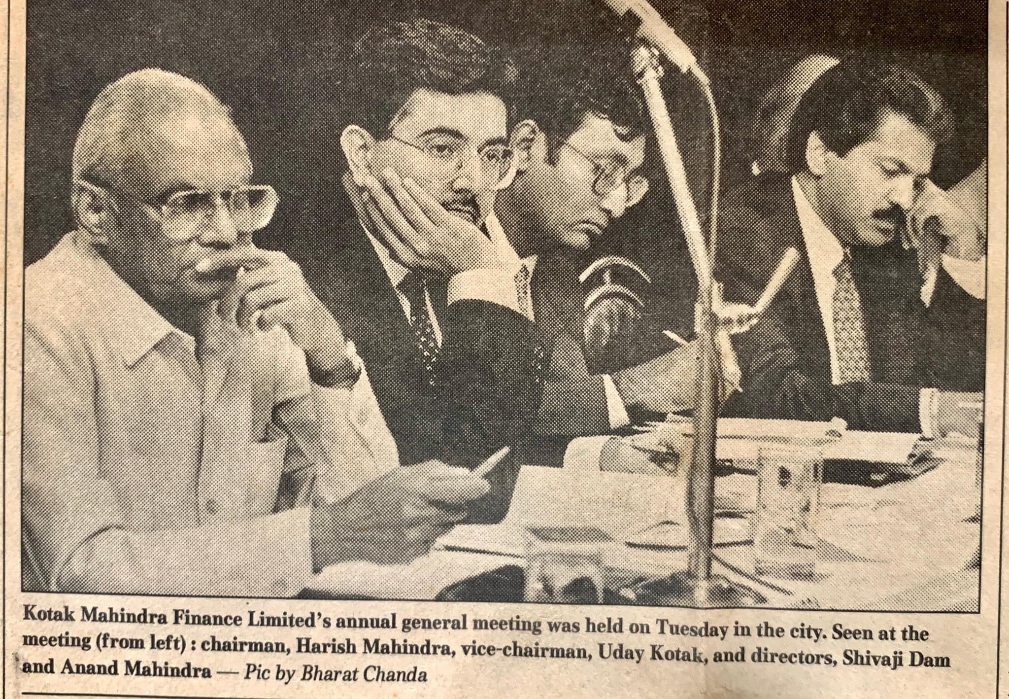 From Anand Mahindra's archives of what was then Kotak Mahindra Finance Ltd. (x/@anandmahindra) From Anand Mahindra's archives of what was then Kotak Mahindra Finance Ltd. (x/@anandmahindra)