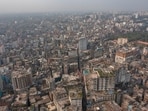 A general aerial view of an old city where roofs and walls collapsed after an earthquake in Dhaka, Bangladesh, Friday, Nov. 21, 2025. AP/PTI(AP11_21_2025_000190B) A general aerial view of an old city where roofs and walls collapsed after an earthquake in Dhaka, Bangladesh, Friday, Nov. 21, 2025. AP/PTI(AP11_21_2025_000190B)