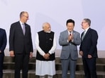 India's Prime Minister Narendra Modi as leaders pose for a group photo, on the opening day of the G20 Leaders' Summit, in Johannesburg, South Africa, Saturday, Nov. 22, 2025. India's Prime Minister Narendra Modi as leaders pose for a group photo, on the opening day of the G20 Leaders' Summit, in Johannesburg, South Africa, Saturday, Nov. 22, 2025.