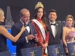 Miss Universe Organisation President Raul Rocha with Miss Universe 2025 winner Fatima Bosch. 