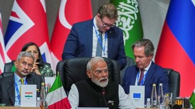 “India has proposed that a Global Traditional Knowledge Repository be created under the G20 framework. India’s own Indian Knowledge Systems initiative can serve as its foundation,” said Modi. (via REUTERS) “India has proposed that a Global Traditional Knowledge Repository be created under the G20 framework. India’s own Indian Knowledge Systems initiative can serve as its foundation,” said Modi. (via REUTERS)