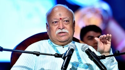 “Bharatvarsh has been there since ever," Mohan Bhagwat said. (ANI) “Bharatvarsh has been there since ever," Mohan Bhagwat said. (ANI)