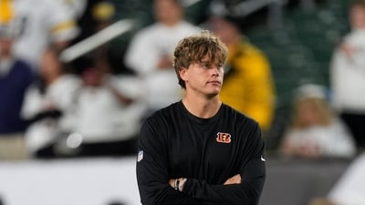 Cincinnati Bengals quarterback Joe Burrow is recovering from a Grade 3 turf toe injury. (AP) Cincinnati Bengals quarterback Joe Burrow is recovering from a Grade 3 turf toe injury. (AP)