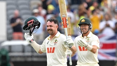 Travis Head celebrates his match-winning Test century. (AFP) Travis Head celebrates his match-winning Test century. (AFP)