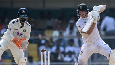 Tristan Stubbs top-scored for the Proteas on the first day, but fell short of a half-century as he was dismissed on 49. Looked comfortable after moving back up to number three. (AFP) Tristan Stubbs top-scored for the Proteas on the first day, but fell short of a half-century as he was dismissed on 49. Looked comfortable after moving back up to number three. (AFP)