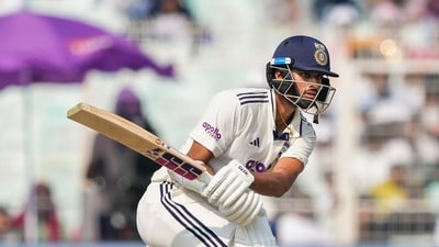 India's Washington Sundar plays a shot (PTI) India's Washington Sundar plays a shot (PTI)