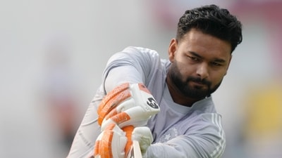 Rishabh Pant reacts to the Guwahati pitch. (PTI) Rishabh Pant reacts to the Guwahati pitch. (PTI)