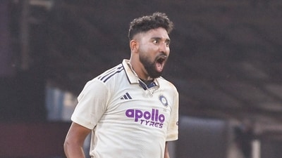 India wrapped up the day with a couple of overs with the second new ball, and Siraj made it count. Drew a false stroke from Tony de Zorzi, with Rishabh Pant completing a good catch to swing momentum India's way. (PTI) India wrapped up the day with a couple of overs with the second new ball, and Siraj made it count. Drew a false stroke from Tony de Zorzi, with Rishabh Pant completing a good catch to swing momentum India's way. (PTI)