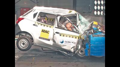 The proposed Bharat NCAP (New Car Assessment Program) 2.0 assigns a 20% weightage to vulnerable road user (VRU) protection in the overall vehicle safety rating. (AFP)