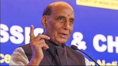 Union defence minister Rajnath Singh (File)