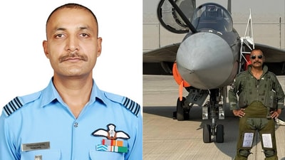 Wing Commander Namansh Syal hailed from Himachal Pradesh’s Kangra district. (X/@IAF_MCC) Wing Commander Namansh Syal hailed from Himachal Pradesh’s Kangra district. (X/@IAF_MCC)