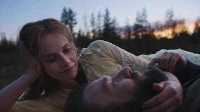 Train Dreams review: Felicity Jones and Joel Edgerton in a still from the film, which first premiered at the Sundance Film Festival.