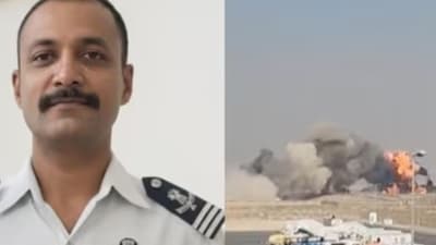 The IAF pilot, was taking part in a demonstration when the mishap occurred. The IAF pilot, was taking part in a demonstration when the mishap occurred.