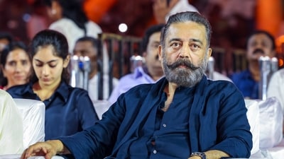 Kamal Haasan interacted with officials and spoke to the affected people of the September 27 stampede. (PTI) Kamal Haasan interacted with officials and spoke to the affected people of the September 27 stampede. (PTI)