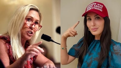 Laura Loomer has butted heads with Marjorie Taylor Greene in the past, and she slammed the Republican even as the latter announced plans to resign from Congress. (X/@dcopechatter, X/@LauraLoomer) Laura Loomer has butted heads with Marjorie Taylor Greene in the past, and she slammed the Republican even as the latter announced plans to resign from Congress. (X/@dcopechatter, X/@LauraLoomer)