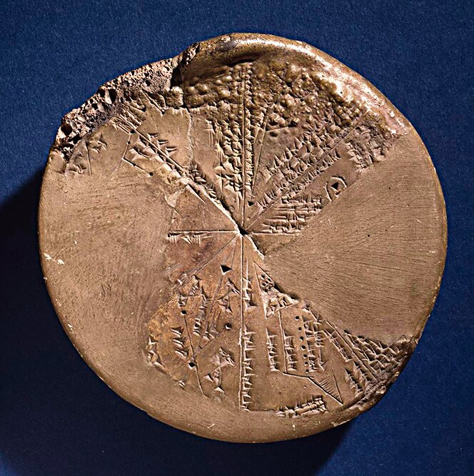 An ancient Assyrian map of ritually significant stars, on clay. (British Museum) An ancient Assyrian map of ritually significant stars, on clay. (British Museum)