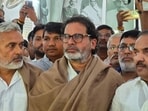 Jan Suraaj chief Prashant Kishor addresses the media after his day-long silent fast, in West Champaran.
