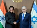 Union Minister Piyush Goyal meets Israel Prime Minister Benjamin Netanyahu at the conclusion of his three-day visit, in Jerusalem on Sunday.