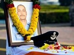 Mortal remains of Wing Commander Namansh Syal at Sulur Air Force Station in Coimbatore on Sunday. (ANI) Mortal remains of Wing Commander Namansh Syal at Sulur Air Force Station in Coimbatore on Sunday. (ANI)