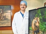 Mumbai, India. Nov 21, 2025 - Dr Ramakant Panda, cardiac surgeon and the chief consultant for cardiovascular thoracic surgery and the Chairman of the Asian Heart Institute, poses during his interview with Hindustan Times in Mumbai. Mumbai, India. Nov 21, 2025. (Photo by Raju Shinde/HT Photo) (Raju Shinde)