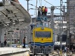 Platform extension work was undertaken at the CSMT during a 63-hour mega block in May 2024 (HT Photo)